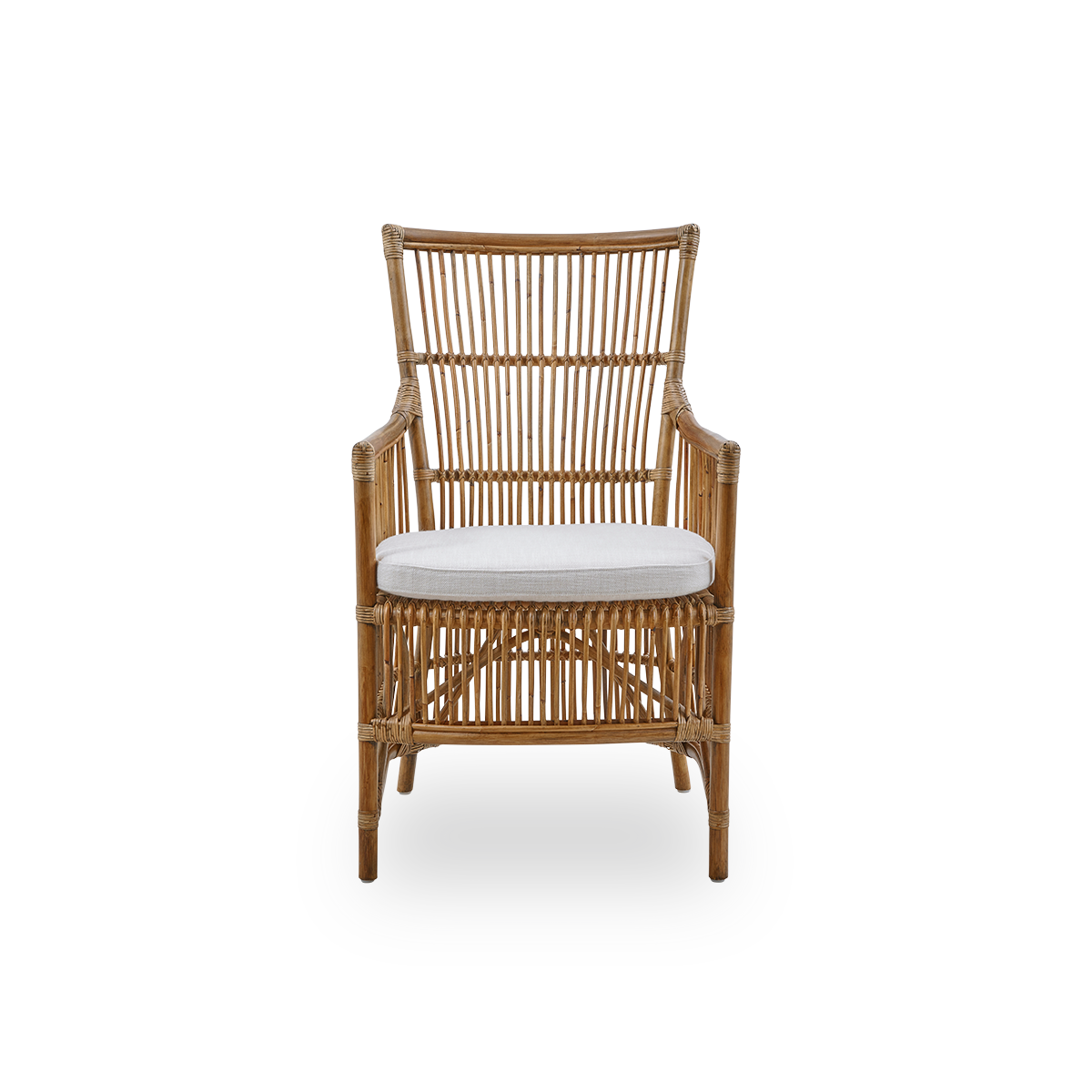 Dies ist ein Nahaufnahmebild von Davinci Dining Chair in antique rattan.
