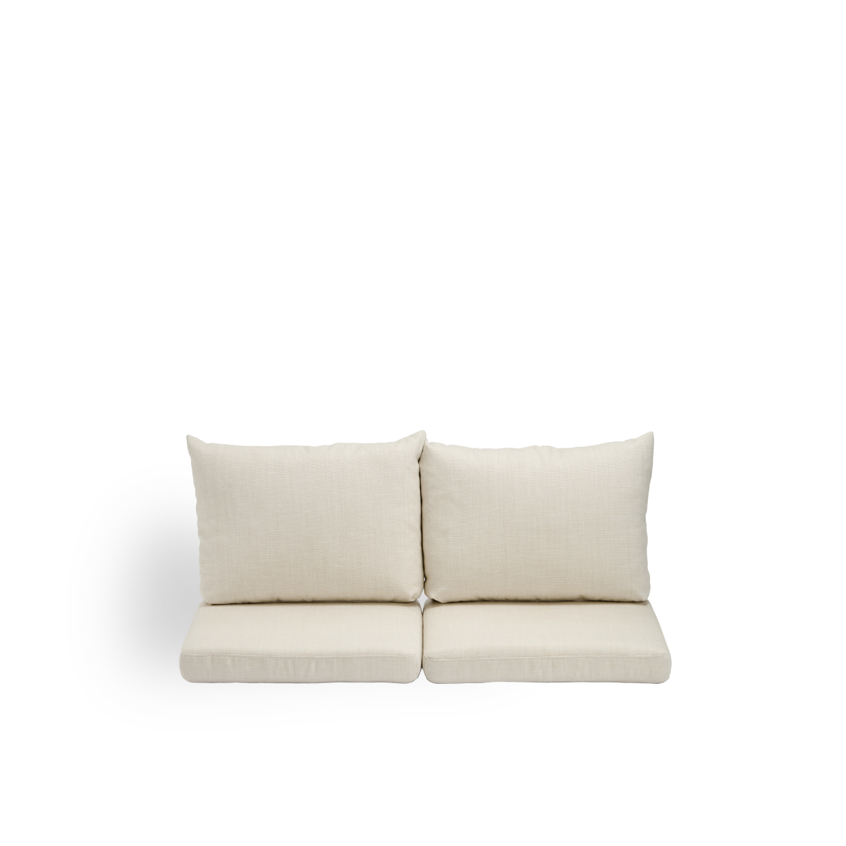 Bild von Seat- and back cushions | Donatello 2-seater Sofa präsentiert mit beigefarbenem Stoff