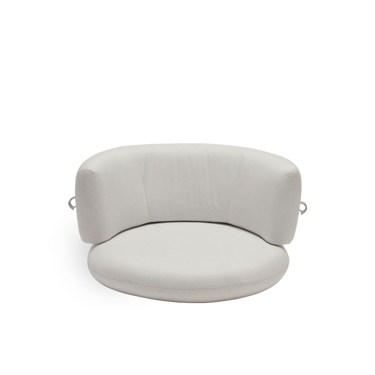 Bild von Seat- and back cushion | Coco Exterior Lounge Chair präsentiert mit weißem Stoff