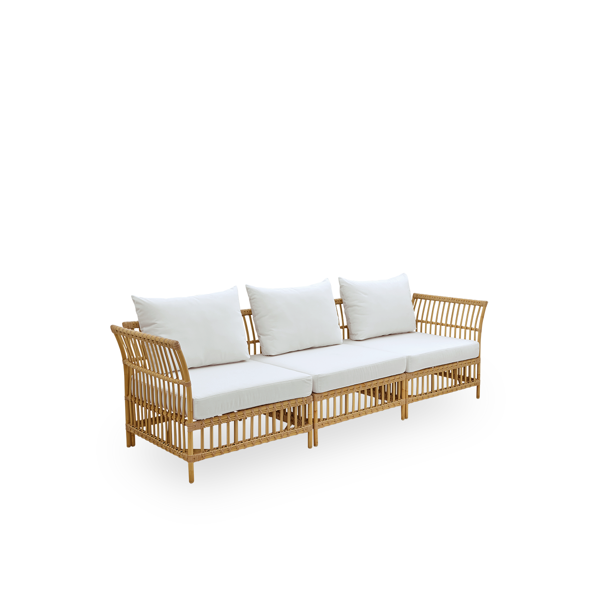 Dies ist ein Nahaufnahmebild von Maggie Sofa Corner Module in natural aluminium artfibre.