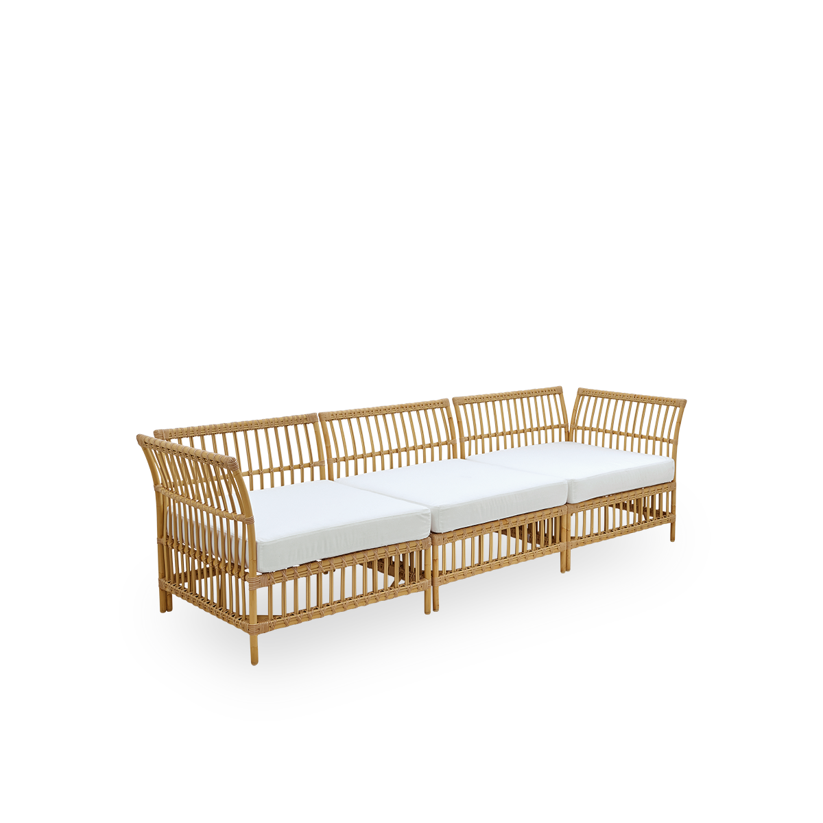Dies ist ein Nahaufnahmebild von Maggie Sofa Corner Module in natural aluminium artfibre.
