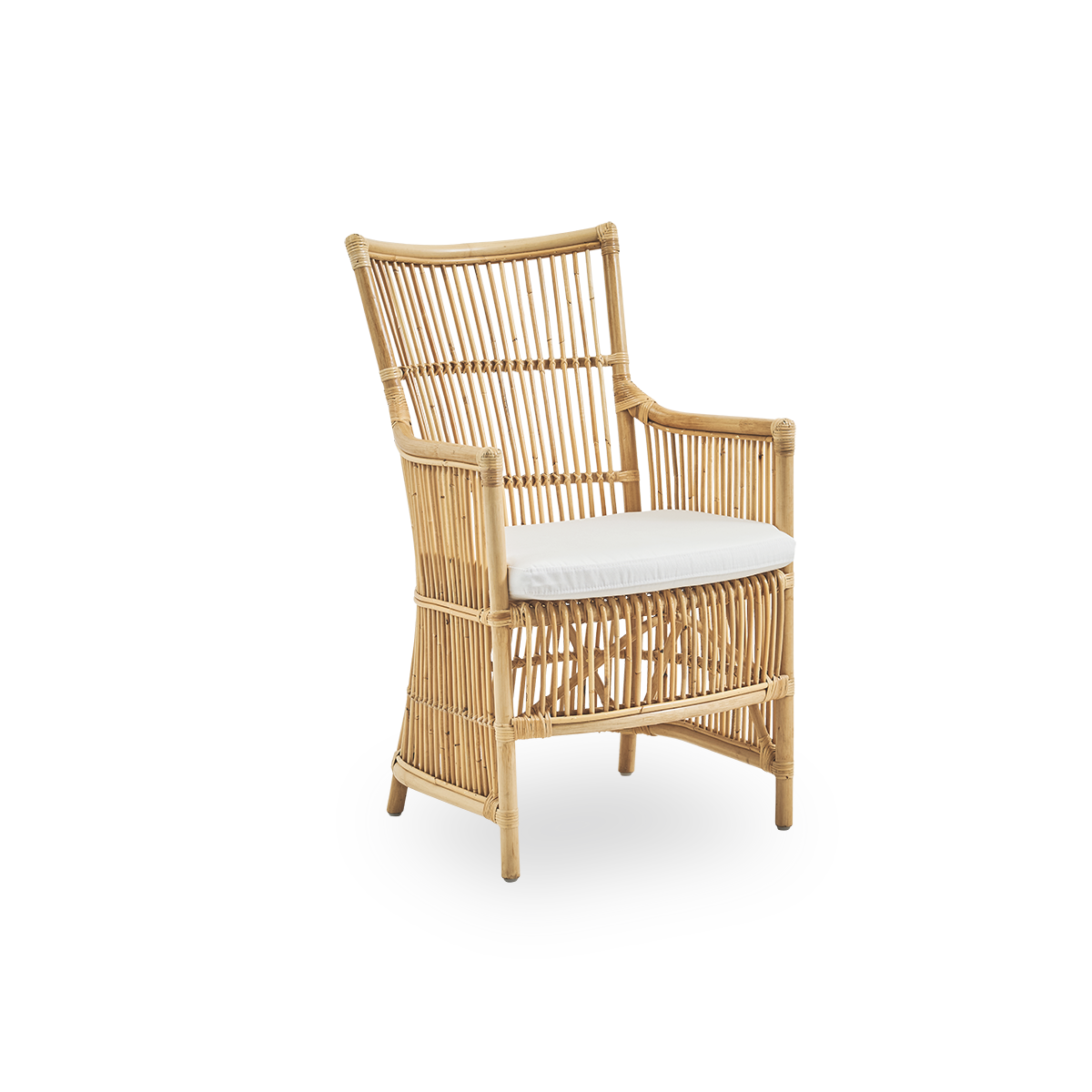 Dies ist ein Nahaufnahmebild von Davinci Dining Chair in natural rattan.
