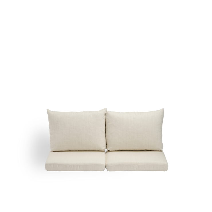 Bild von Seat- and back cushions | Donatello 2-seater Sofa präsentiert mit beigefarbenem Stoff