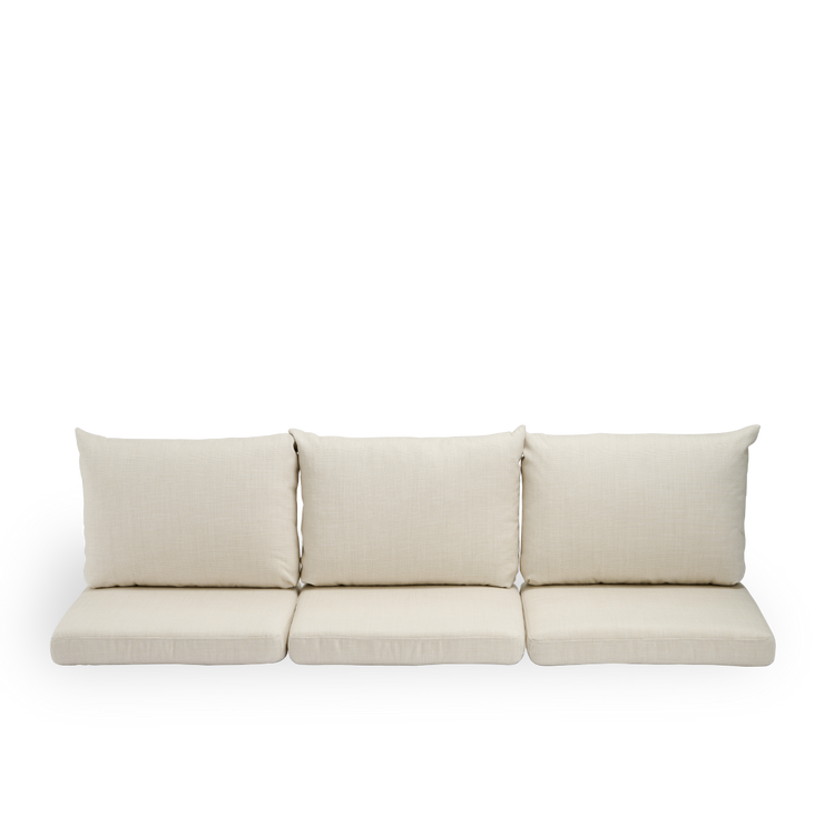 Bild von Seat- and back cushions | Donatello 3-seater Sofa präsentiert mit beigefarbenem Stoff