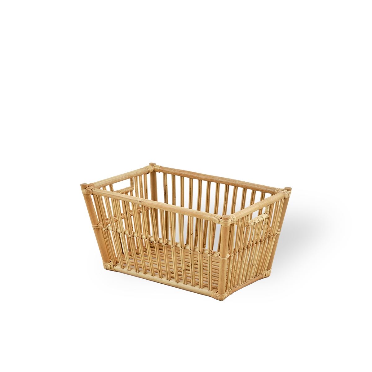 Marche Rattankorb 60×40 cm, quadratischer Korb, ideal für Wäsche. Handgefertigt aus hochwertigem indonesischem Rattan.