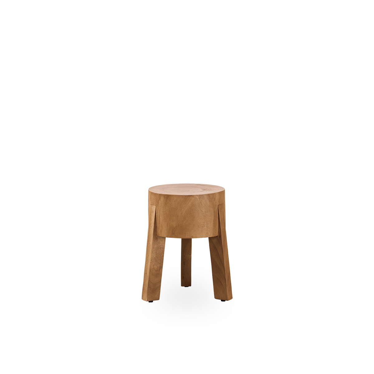 Dies ist ein Nahaufnahmebild von Roger Stool in teak indoor.