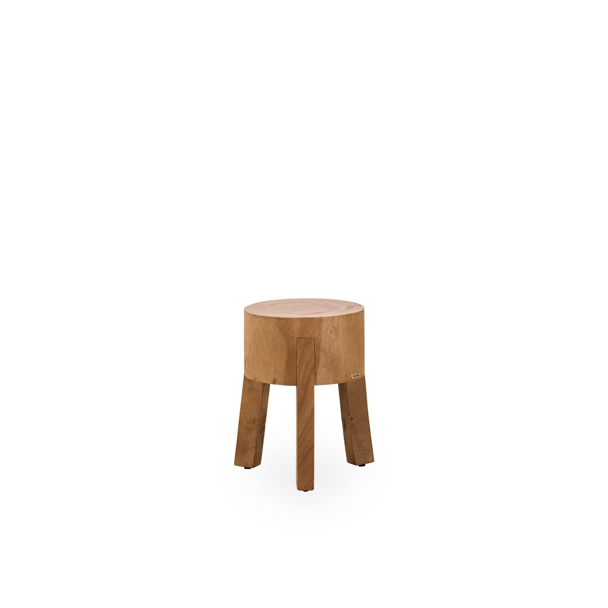 Dies ist ein Nahaufnahmebild von Roger Stool in teak indoor.