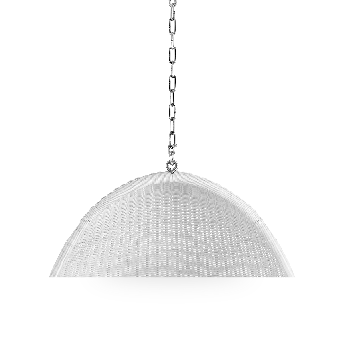 Dies ist ein Nahaufnahmebild von Chain Hanging Egg in metal.