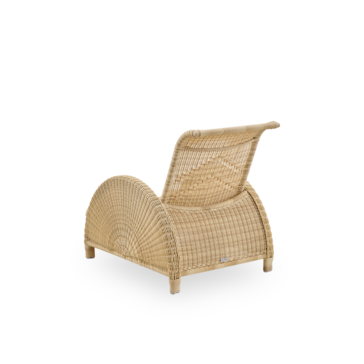Rückansicht des Paris Outdoor-Loungesessels, ikonisches Design von Arne Jacobsen.
Aluminiumrahmen vollständig mit ArtFibre geflochten.