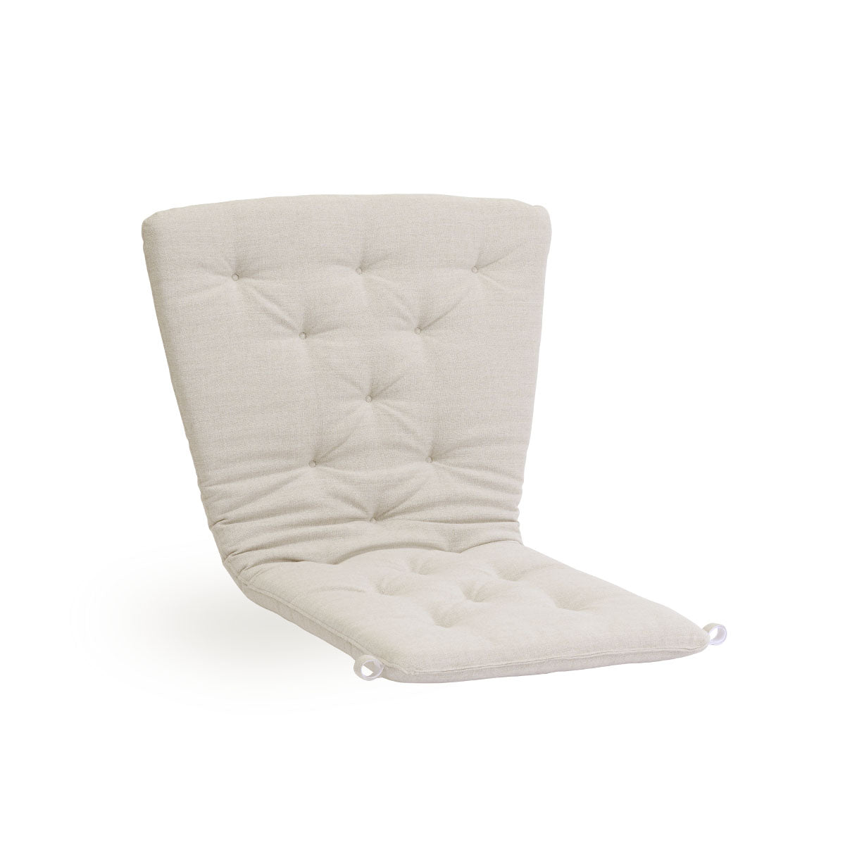 Bild von Seat- and back cushion | Teddy Lounge Chair präsentiert mit beigefarbenem Stoff