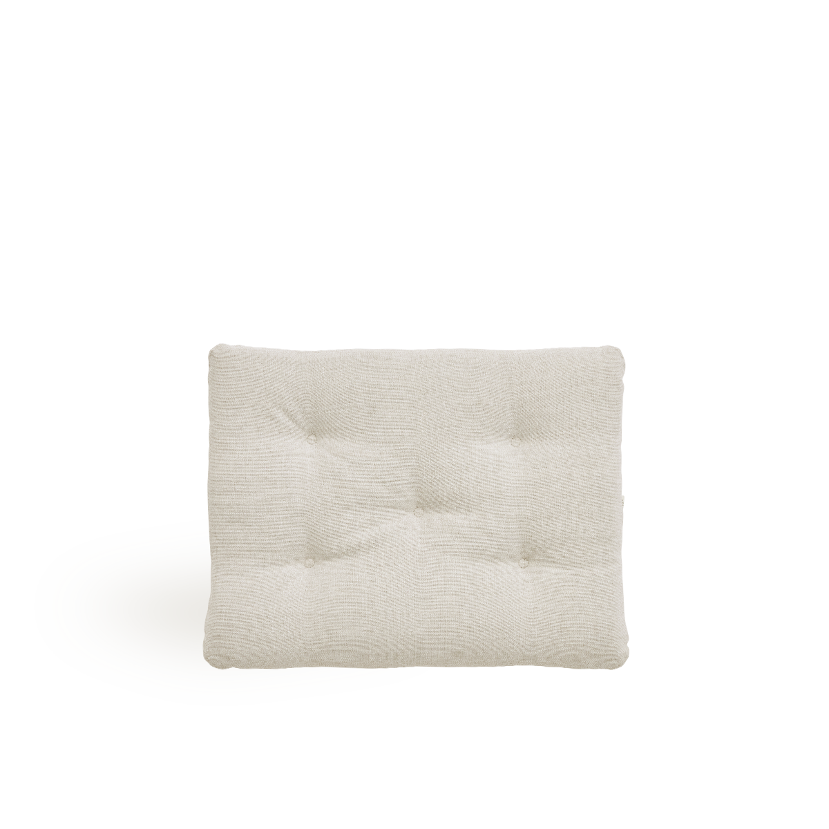 Bild von Seat cushion | Teddy Footstool präsentiert mit beigefarbenem Stoff